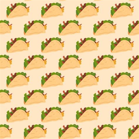 Tacos Sandwich Seamless Pattern Mexican Fast Food Vector Image