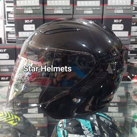 Promo Helm Nhk R Single Visor Solid Black Gloss Diskon Di Seller