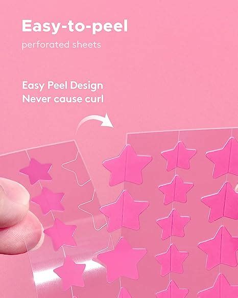 LitBear Acne Patch Black Pink Star Shaped 112 Patches 14mm 10mm