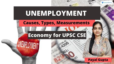 UNEMPLOYMENT Causes Types Measurement Economics For UPSC CSE