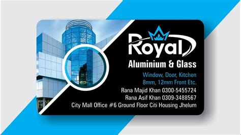 Aluminium Glass Business Card Design Learn Coreldraw Youtube