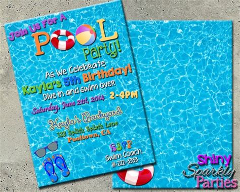 Free 22 Beautiful Swimming Party Invitation Designs In Psd Vector