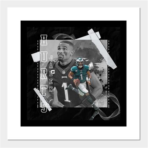 Jalen Hurts Football Paper Poster Eagles Jalen Hurts Posters And