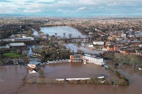 Dramatic Drone Footage Shows Extent Of Flooding Across Worcester