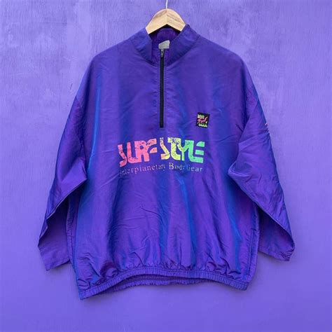 Vintage Surf Style Windbreaker Jacket Is In Great Depop