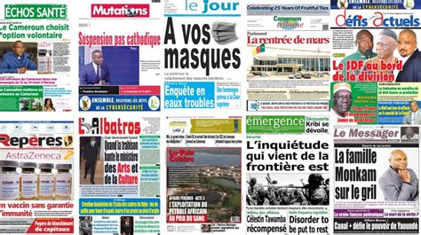 Cameroun La Revue De Presse Du Jeudi Mars Lebledparle