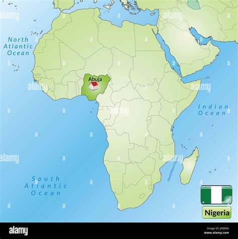 map of nigeria with capitals in green internet Stock Vector Image & Art ...