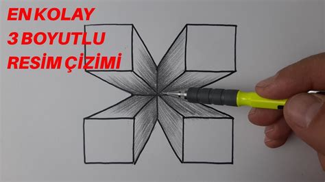 EN KOLAY 3 Boyutlu Resim Nasıl Çizilir ÇOK BASİT Bir Çizim Yöntemi