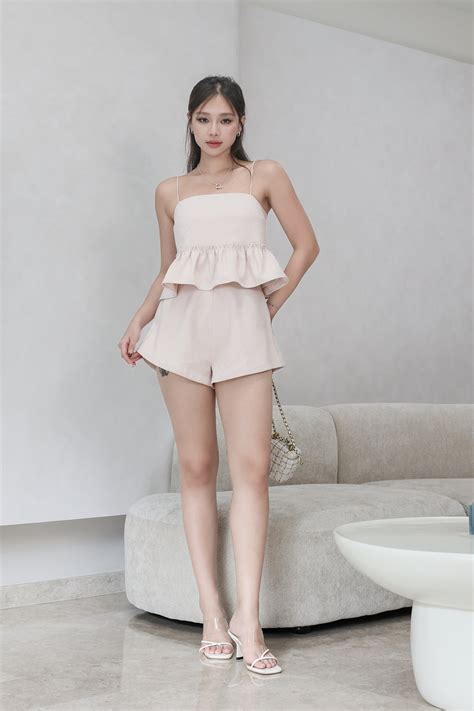 Tpz Zayra Textured Babydoll Top In Dusty Pink Topazette