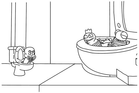 Titan Cameraman Skibidi Toilet Coloring Page Skibidi Toilet Coloring