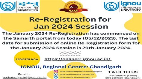 IGNOU Re Registration Commences On Samarth Portal Today