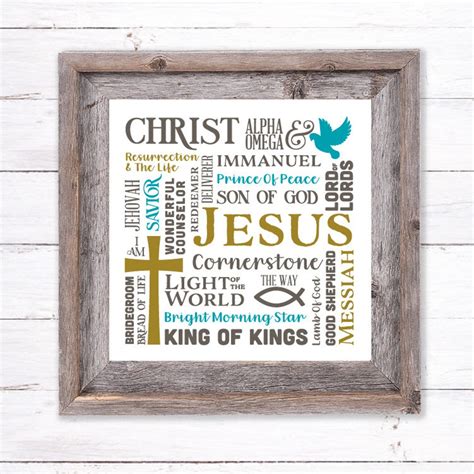 Subway Art Svg Names Of Jesus Svg Subway Words Art Sign Svg For Signs Cut Files Farmhouse