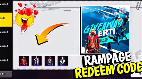 Rampage Bundle Redeem Code Free Fire New Event Ff New Event Ff