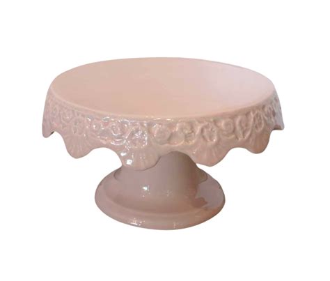 Pr Sentoir G Teau Rond Blush Dentelle Le Vaisselier Tout