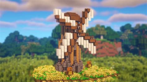 Minecraft How To Build A Windmill Build Tutorial Youtube