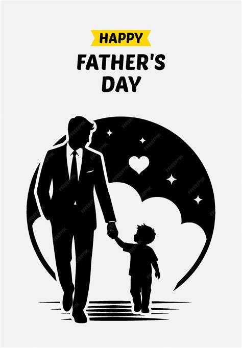 Premium Vector Happy Fathers Day Father And Son With Vector Artistic