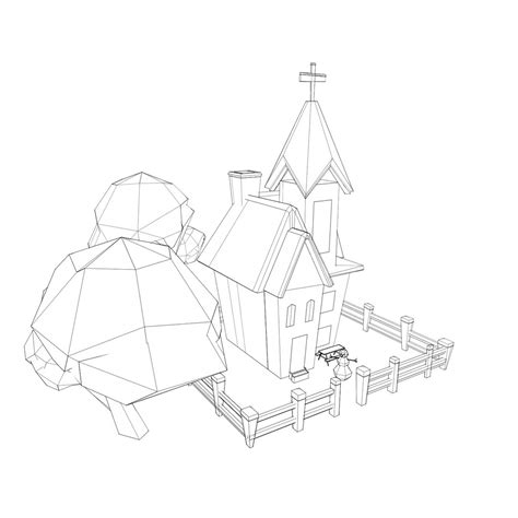 Modular Church 3d Max