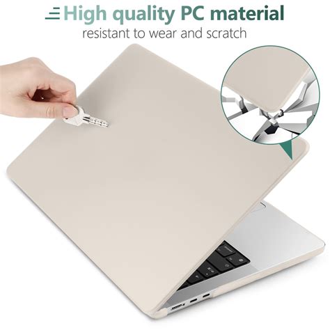 Cut Out Logo Cream Hard Case For 2022 Macbook Pro Air M2 M1 A2681 A2338 A2337 Air11 12 13 Pro13