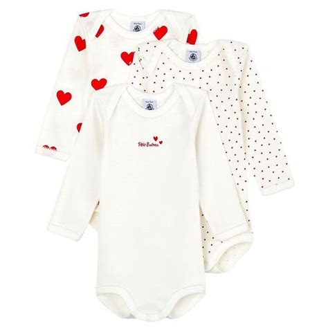 Confezione Da Body Mesi Anni Fantasia Cuore Petit Bateau La Redoute