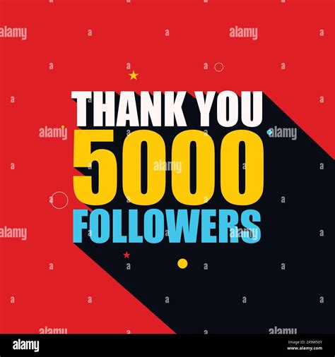 Thank You 5000 Followers Social Media Post Design To Celebrate Channel