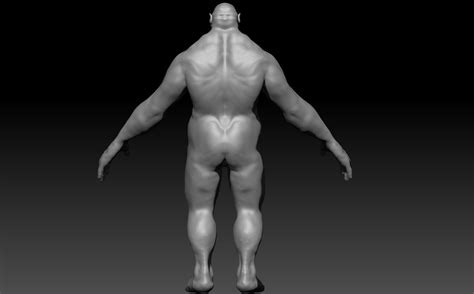 Highpoly Orc Naked Man Free 3D Model CGTrader