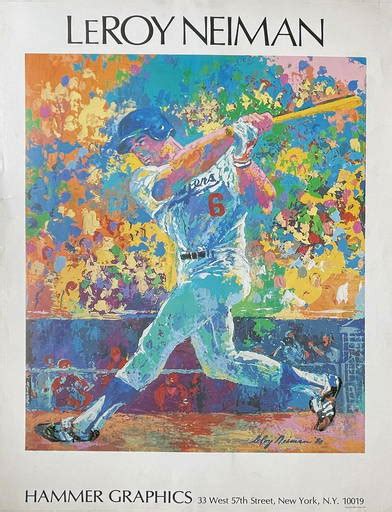 Leroy Neiman "Baseball Player" Poster - Aug 15, 2021 | SMG Marketing in NY