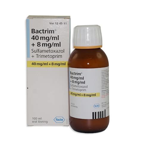 Bactrim 40 Mgml 8 Mgml 100 Milliliter Oral Suspension Djurmedicin