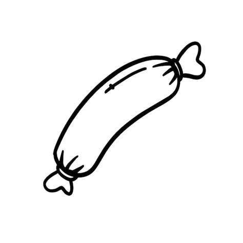 Premium Vector Vector Illustration Of Hand Drawn Sausage Outline