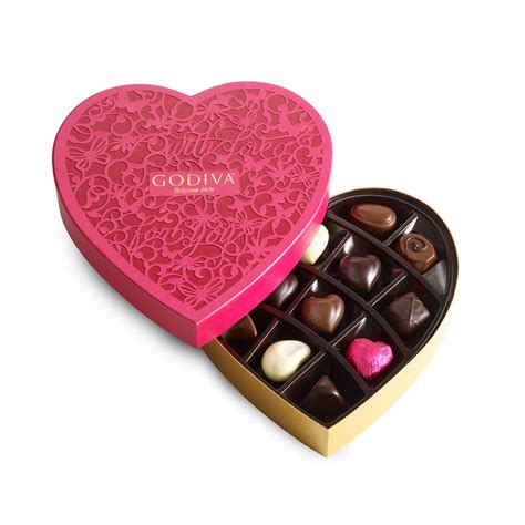 15 pc. Valentine's Day Chocolate Heart Box - Godiva