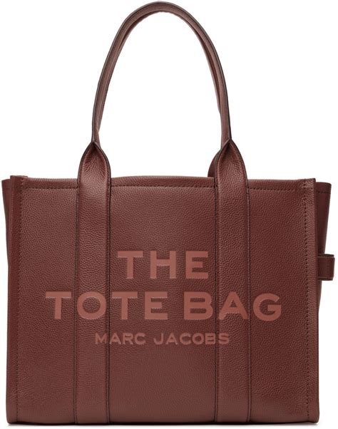 Marc Jacobs Burgundy The Leather Large Tote Bag Tote Ssense