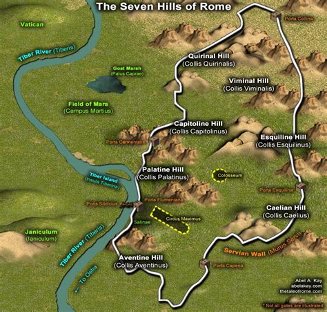 The Seven Hills of Rome. Picture made by me. Original at my podcast ...