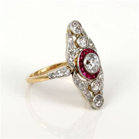 Buy Stunning French Antique Ruby And Diamond Ring Sold Items Sold