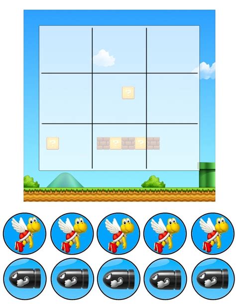 Free To Use And Free To Share Mario Tic Tac Toe Super Mario Brothers