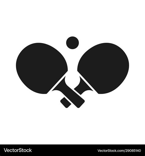 Ping-pong icon white Royalty Free Vector Image