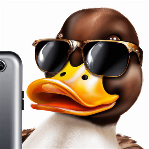 Duck in sunglasses taking a selfie : r/aiArt