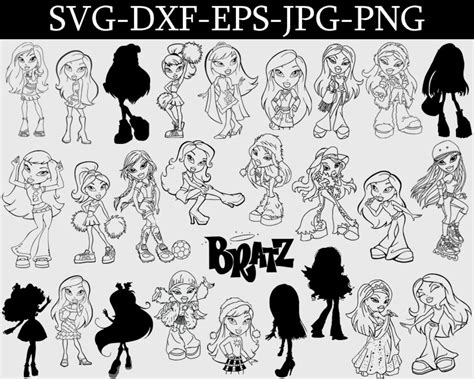 27 File Bratz Svg Png Bratz Clip Art Bratz Silhouette Etsy