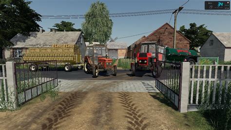 Zbieranie słomy Farming symulator 19 Bracia na polskiej wsi 1 YouTube