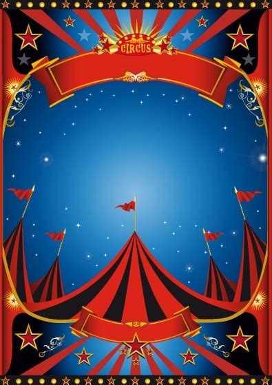 Circus Poster Template Vintage Style Circus Poster Design Vector