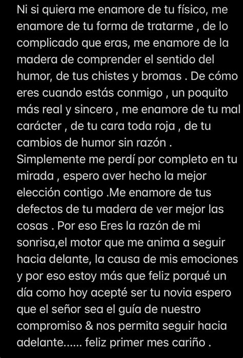 Primer Mes Textos De Motivacion Textos Lindos Para Mi Novio