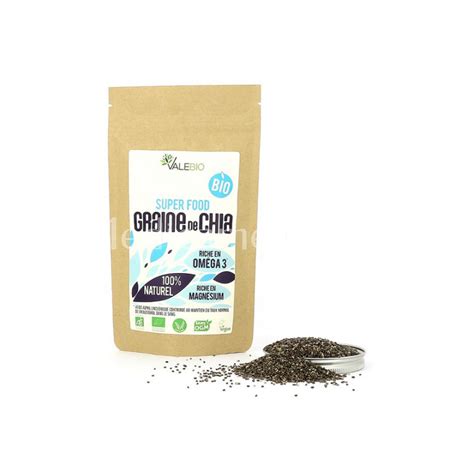 Graines De Chia Bio Valebio 200g Source D Omega 3 Et De Magnesium