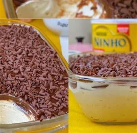 Mousse De Leite Ninho Na Travessa