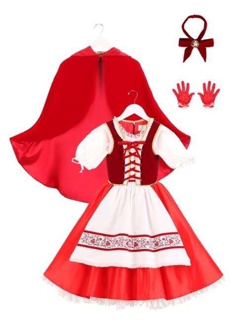 Premium Red Riding Hood Costume For Girls