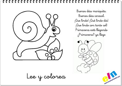 Lee Y Colorea Poemas Para La Primavera