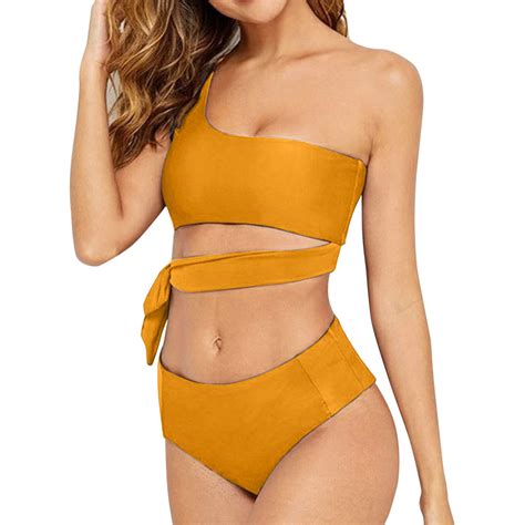 NKOOGH Cute Bikinis Bikini Hotel New Solid Color Bikini Women Bikini