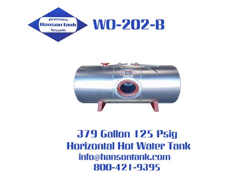 Wo B Horizontal Glass Lined Hlw Tank Hanson Tank Asme Code Pressure