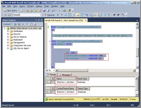 Overview Of With Result Sets Feature Of Sql Server