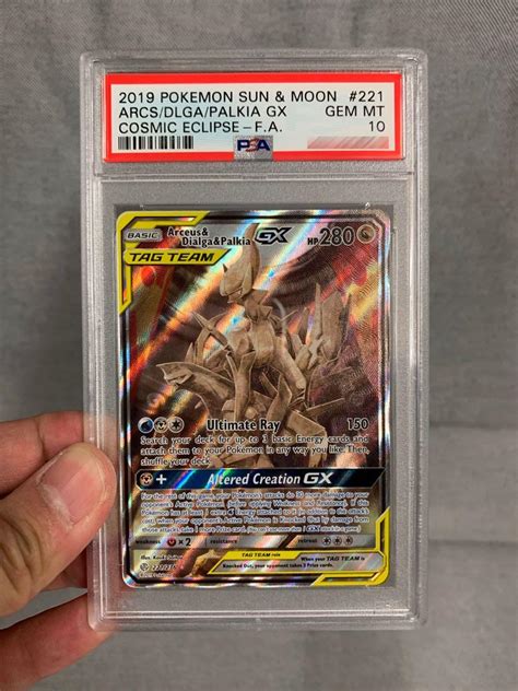 Pokemon Arceus Dialga Palkia Gx Psa