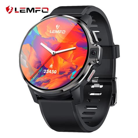 LEMFO LEMP akıllı saat 4G faiz GPS Wifi Android 9 1 çift sistem 64GB