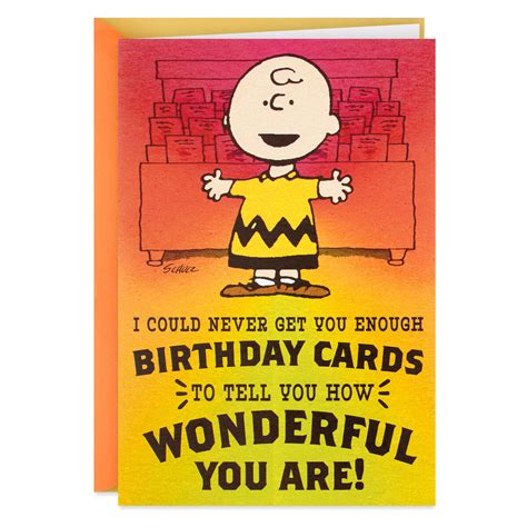 Peanuts® Charlie Brown How Wonderful You Are Birthday Card - Greeting ...