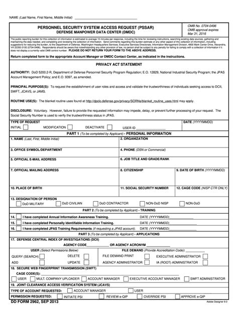 Da Form 2962 Fill Out And Sign Online Dochub